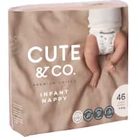 cute & co infant nappies 4-8kg 46pk
