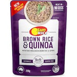 sunrice 90 seconds brown rice and quinoa 250g