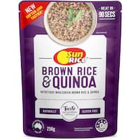 sunrice 90 seconds brown rice and quinoa 250g