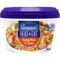 sealord heat & eat tuna & satay rice 200g