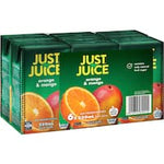 just juice fruit juice orange & mango 250ml 6pk