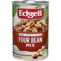 edgell beans four bean mix no added salt 400g