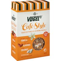 vogels cafe style light muesli vanilla & almond 400g