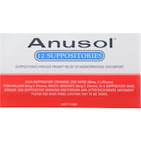 anusol suppositories haemorroidal 12pk