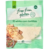 free from gluten mexican tortillas white corn 280g 10pk