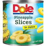 dole pineapple slices in juice 432g