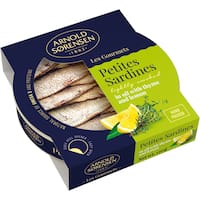 arnold sorensen petites sardines in oil thyme and lemon 120g