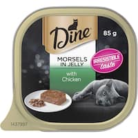 dine wet cat food morsels in jelly with chicken 85g