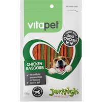 vitapet jerhigh dog treats chicken & veggies 100g