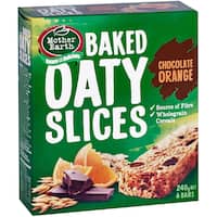mother earth oaty slices muesli bars chocolate orange 240g 6pk