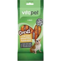 vitapet dog treats chicken rawhide sticks 5pk