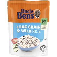 uncle bens microwave rice long grain & wild 250g