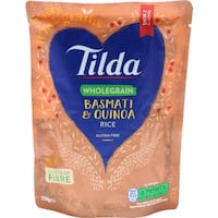 tilda steamed rice brown basmati & quinoa 250g