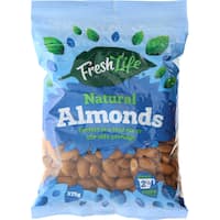 freshlife almonds natural 375g