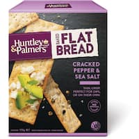 huntley & palmers baked flat bread pepper & sea salt 125g