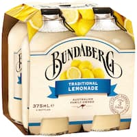 bundaberg soft drink lemonade 375ml 4pk