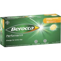 berocca performance effervescent energy vitamin c mango & orange 30 tabLets