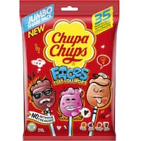 chupa chups lollipops faces 210g 35pk