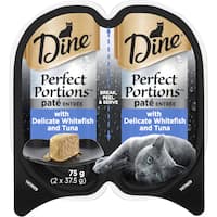 dine perfect portions cat food pate entree whitefish & tuna 75g