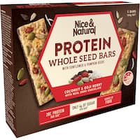 nice & natural protein muesli bars wholeseed coconut goji 150g 5pk