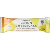 ceres organics raw wholefood snack bar lemon cheesecake 50g