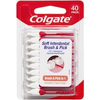 colgate interdental brush & pick with travel case 40pk