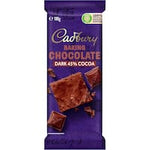 cadbury baking cooking chocolate dark block 180g