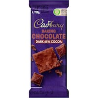 cadbury baking cooking chocolate dark block 180g