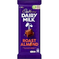 cadbury chocolate block dairy milk roast almond 180g