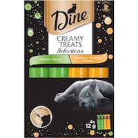 dine creamy treats cat treats chicken selections 48g