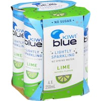 kiwi blue sparkling water lightly lime 4pk