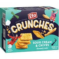 griffins snax crunches crackers sour cream & chives 160g