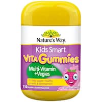 natures way kids smart multi-vitamins + vegies berry flavour pastilles 110pk