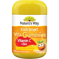 natures way kids smart vita gummies vitamin c + zinc citrus flavour pastilles 110pk