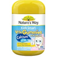 natures way kids smart vita gummies calcium + vit d3 berry flavour pastilles 110pk