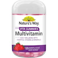 natures way adults vita gummies multivitamin strawberry flavour pastilles 120pk