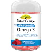 natures way adults vita gummies omega 3 berry flavour pastilles 110pk