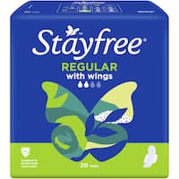 stayfree pads regular with wings 20pk