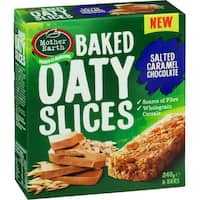 mother earth oaty slices muesli slice salted caramel 240g 6pk