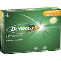 berocca performance effervescent energy vitamin c mango & orange 45 tabLets