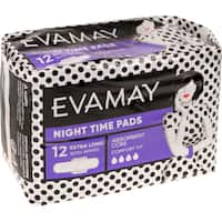 evamay night time pads with wings 12pk