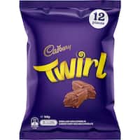 cadbury twirl chocolates 168g 12pk