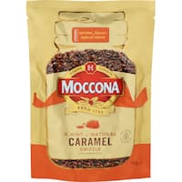 moccona caramel instant freeze dried coffee flavour infused 90g