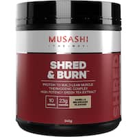 musashi shred & burn protein powder vanilla 340g