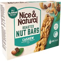 nice & natural roasted nut bar muesli bars peanut & cashew 192g 6pk