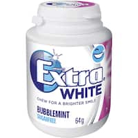 wrigleys extra chewing gum white bubblemint 64g