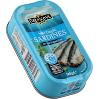 deep cove sardines in spring water 125g