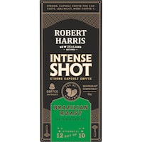 robert harris intense shot coffee pods brazilian roast 10pk