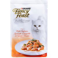 fancy feast inspirations wet cat food salmon spinach courgette bean 70g