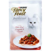 fancy feast inspirations cat food beef, courgette & tomatoes 70g